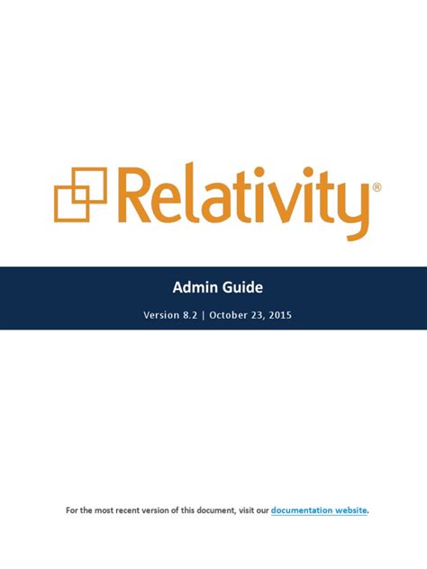 relativity admin guide.